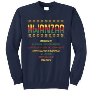 Seven Days Of Kwanzaa Funny African American Graphic Tall Sweatshirt