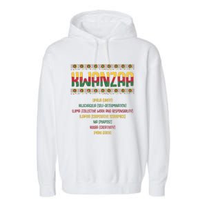 Seven Days Of Kwanzaa Funny African American Graphic Garment-Dyed Fleece Hoodie