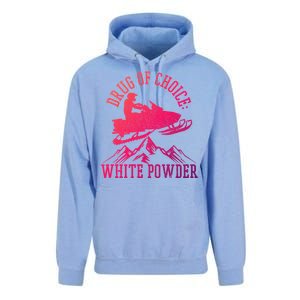 Snowmobile Drug Of Choice: White Powder Funny Gift Unisex Surf Hoodie