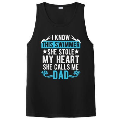 Swim Dad Of A Swimmer Dad Swimming Father Of A Swimmer Cool Gift PosiCharge Competitor Tank