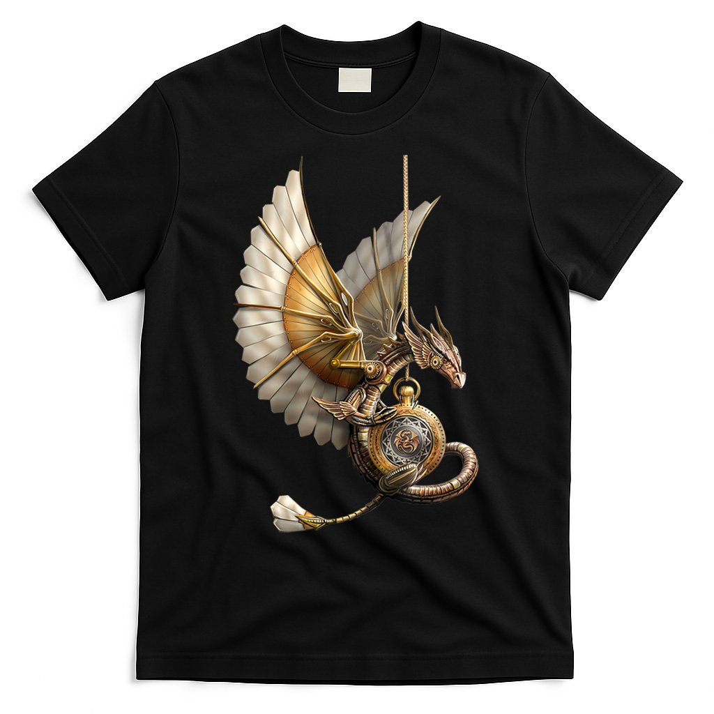 Steampunk Dragon On Watch Vintage T-Shirt