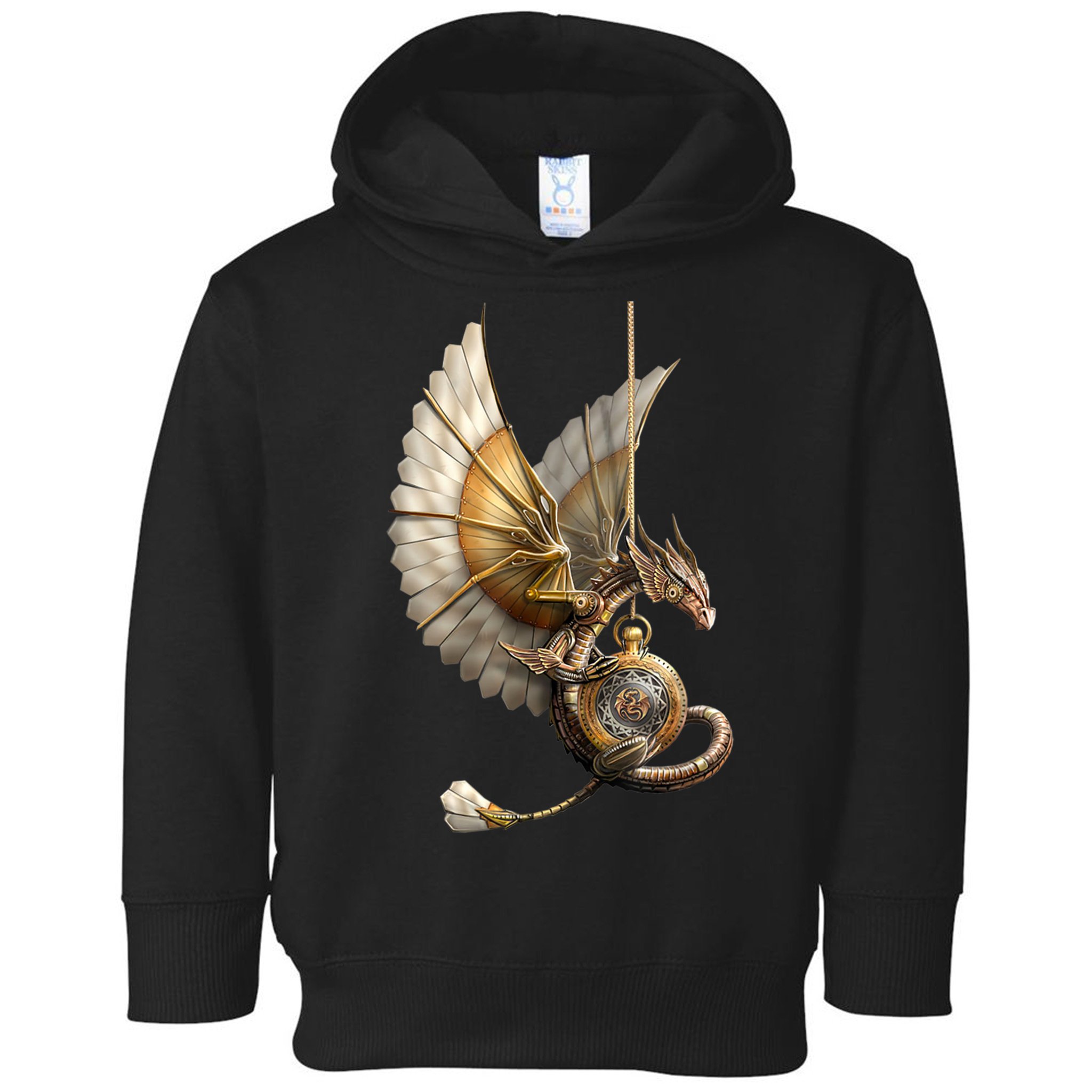 Steampunk Dragon On Watch Vintage Toddler Hoodie