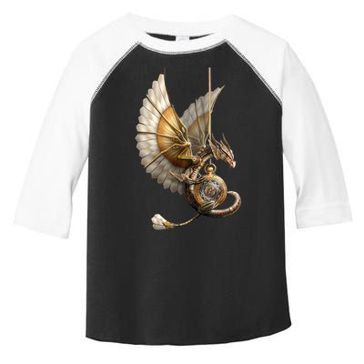 Steampunk Dragon On Watch Vintage Toddler Fine Jersey T-Shirt