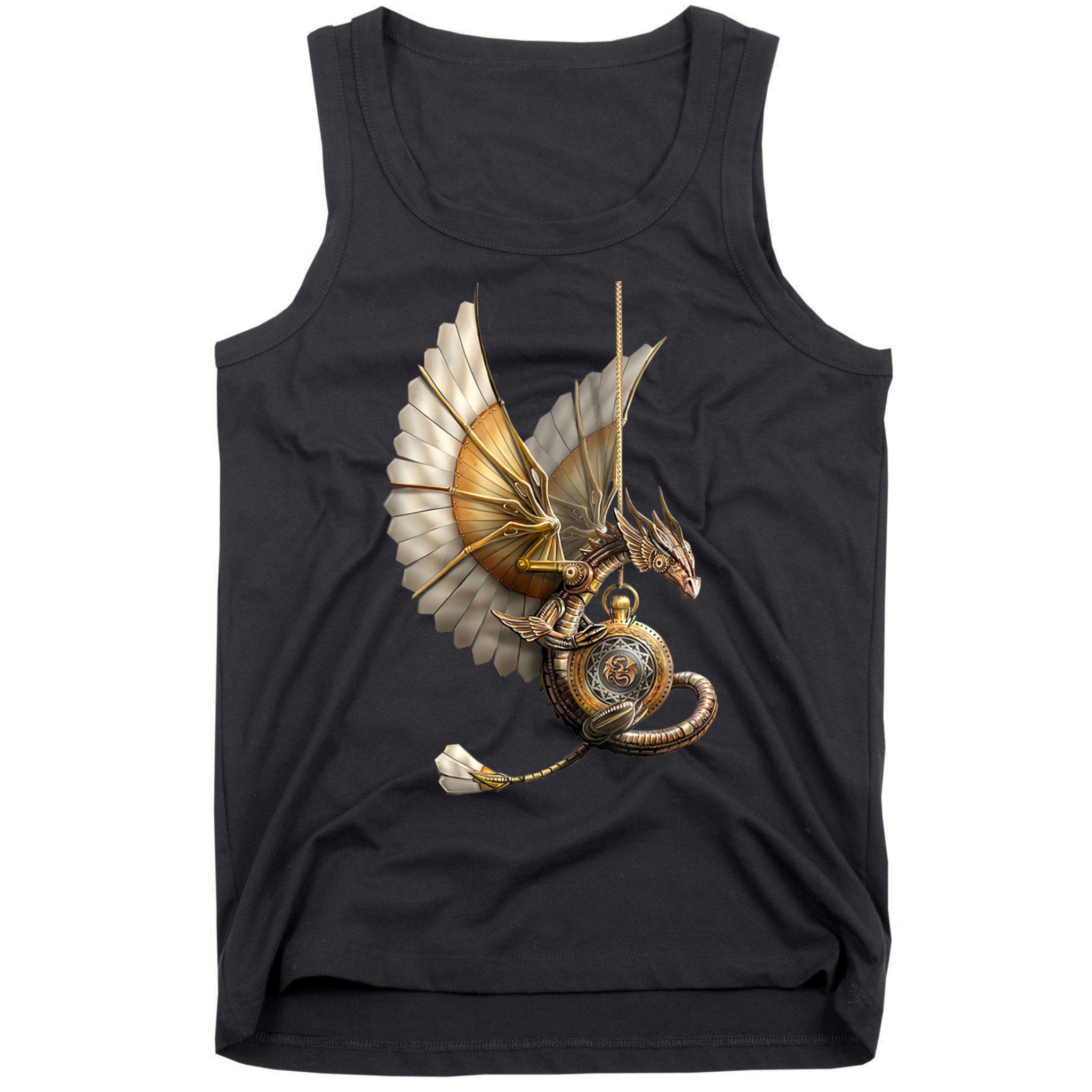 Steampunk Dragon On Watch Vintage Tank Top