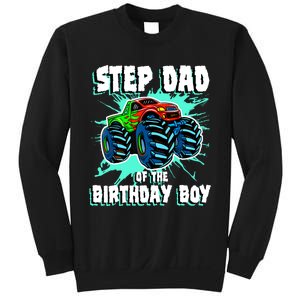 Step Dad Of The Birthday Boy Monster Truck Birthday Party Sweatshirt