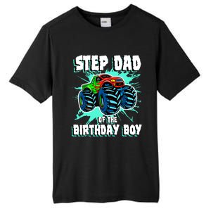 Step Dad Of The Birthday Boy Monster Truck Birthday Party Tall Fusion ChromaSoft Performance T-Shirt