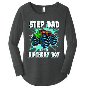 Step Dad Of The Birthday Boy Monster Truck Birthday Party Women's Perfect Tri Tunic Long Sleeve Shirt