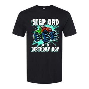 Step Dad Of The Birthday Boy Monster Truck Birthday Party Softstyle CVC T-Shirt