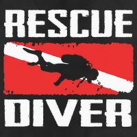 Scuba Diving Ocean Diver Rescue Diver 7 Panel Mesh Trucker Snapback Hat