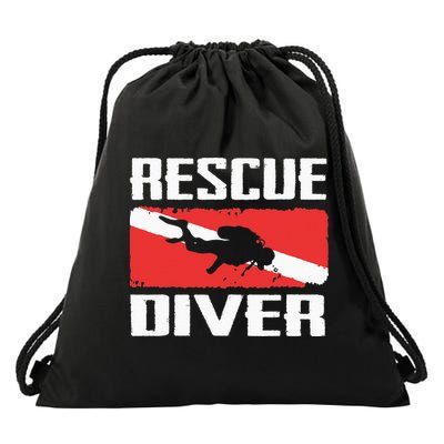 Scuba Diving Ocean Diver Rescue Diver Drawstring Bag