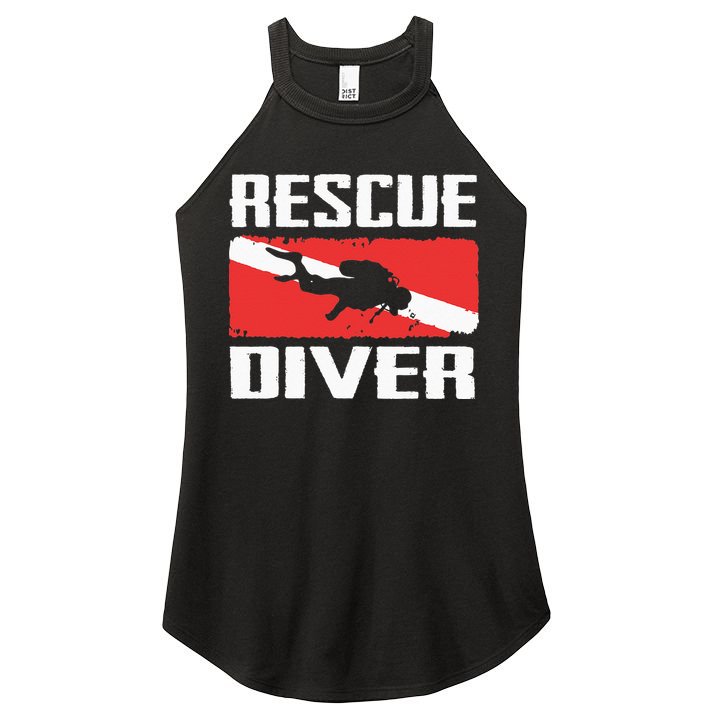 Scuba Diving Ocean Diver Rescue Diver Women's Perfect Tri Rocker Tank