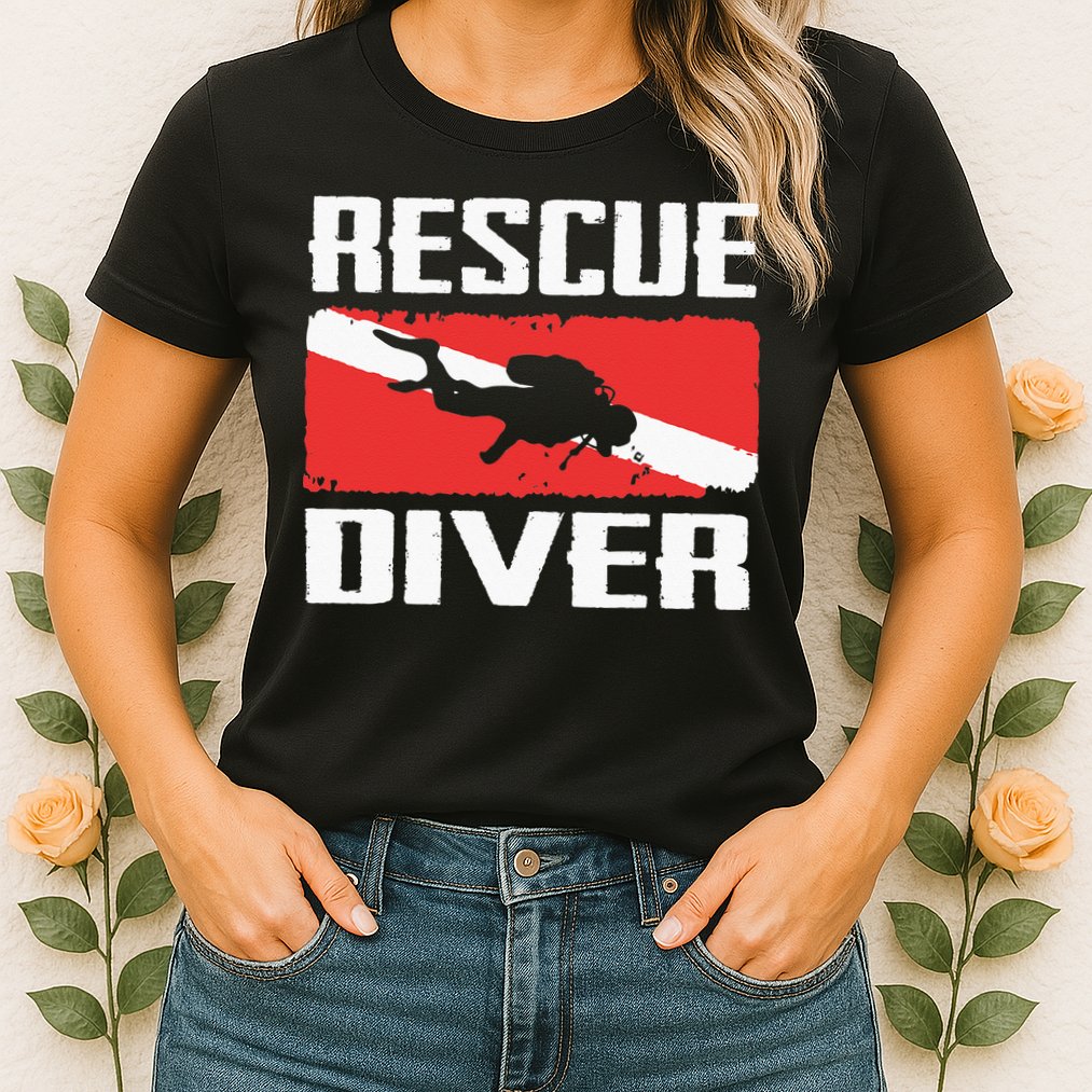 Scuba Diving Ocean Diver Rescue Diver Womens T-Shirt
