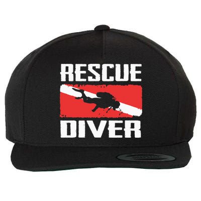 Scuba Diving Ocean Diver Rescue Diver Wool Snapback Cap