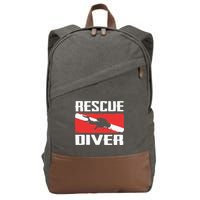 Scuba Diving Ocean Diver Rescue Diver Cotton Canvas Backpack