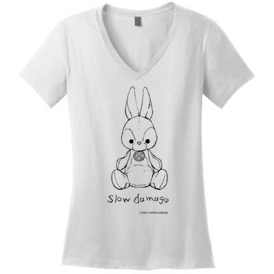 Slow Damage Original Women's V-Neck T-Shirt