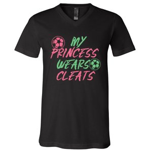 Soccer Daughter Outfit For A Soccer Dad Or Soccer Mom V-Neck T-Shirt