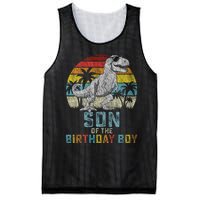 Son Dinosaur Of The Birthday Matching Family Mesh Reversible Basketball Jersey Tank