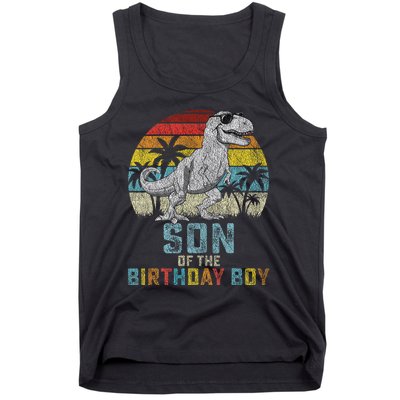 Son Dinosaur Of The Birthday Matching Family Tank Top