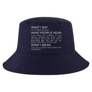 Software Developer Programmer Engineer Funny Saying Design Cool Comfort Performance Bucket Hat