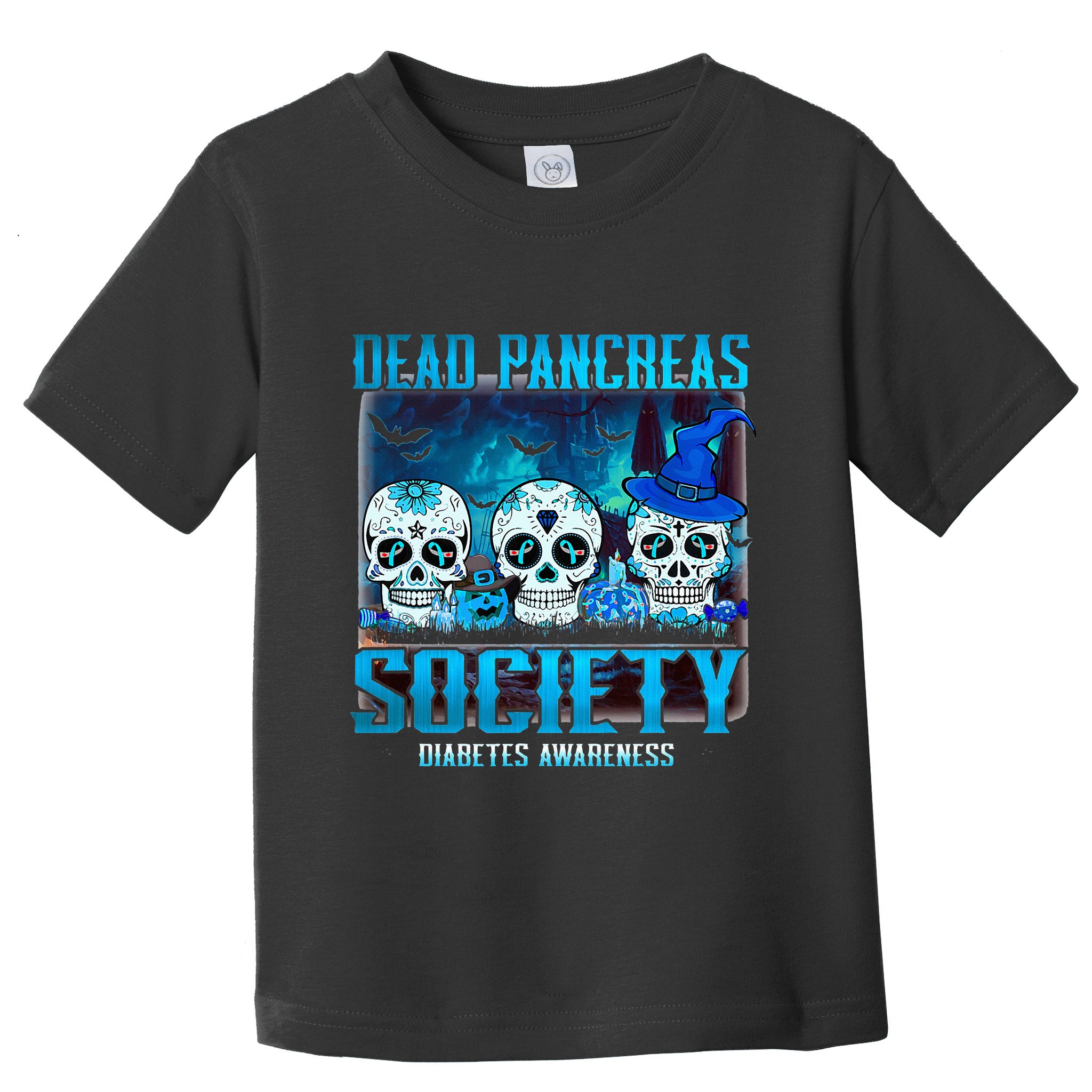 Skull Dead Pancreas Society Diabetes Awareness Halloween Toddler T-Shirt