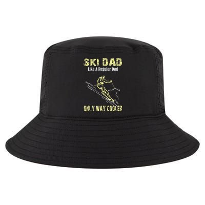 Ski Dad Print Skier Gift For Fathers Skiing Gift Cool Comfort Performance Bucket Hat