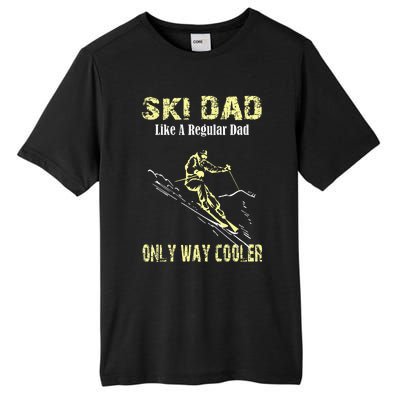 Ski Dad Print Skier Gift For Fathers Skiing Gift Tall Fusion ChromaSoft Performance T-Shirt