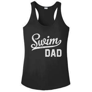 Swim Dad Proud Swimming Dad Gift Great Gift Ladies PosiCharge Competitor Racerback Tank