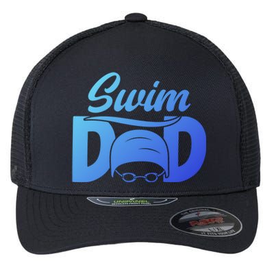 Swim Dad Proud Swimming Dad Of A Swimmer Dad Swim Father Gift Flexfit Unipanel Trucker Cap