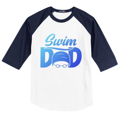 Swim Dad Proud Swimming Dad Of A Swimmer Dad Swim Father Gift Baseball Sleeve Shirt