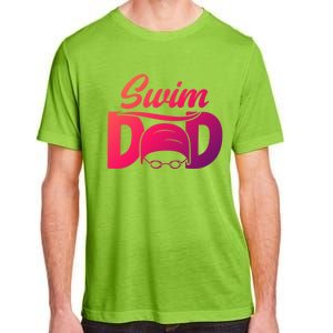 Swim Dad Proud Swimming Dad Of A Swimmer Dad Swim Father Gift Adult ChromaSoft Performance T-Shirt