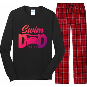 Swim Dad Proud Swimming Dad Of A Swimmer Dad Swim Father Gift Long Sleeve Pajama Set