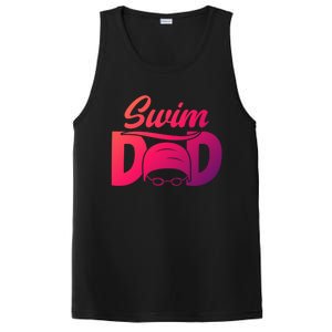 Swim Dad Proud Swimming Dad Of A Swimmer Dad Swim Father Gift PosiCharge Competitor Tank