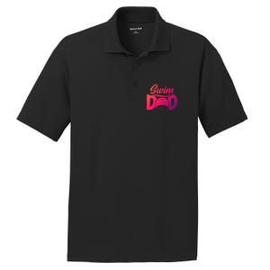 Swim Dad Proud Swimming Dad Of A Swimmer Dad Swim Father Gift PosiCharge RacerMesh Polo