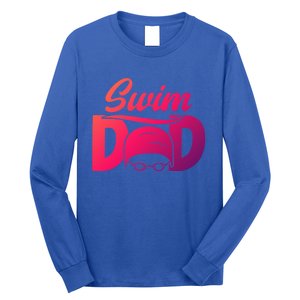 Swim Dad Proud Swimming Dad Of A Swimmer Dad Swim Father Gift Long Sleeve Shirt