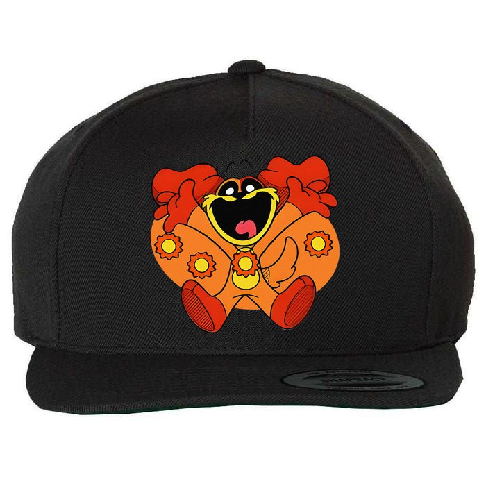 Smiling Dog Plush Critters Wool Snapback Cap