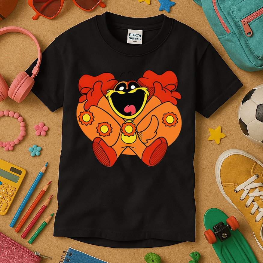 Smiling Dog Plush Critters Kids T-Shirt