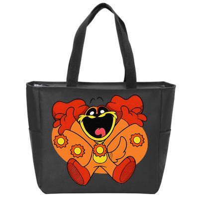 Smiling Dog Plush Critters Zip Tote Bag