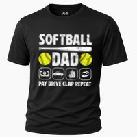 Softball Dad Pay Drive Clap Dad Of A Softball Player Father Cool Gift Cooling Performance Crew T-Shirt