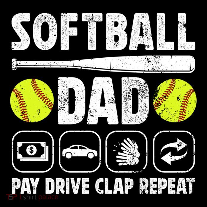 Softball Dad Pay Drive Clap Dad Of A Softball Player Father Cool Gift Sustainable Bucket Hat