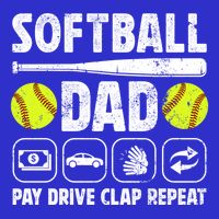 Softball Dad Pay Drive Clap Dad Of A Softball Player Father Cool Gift Long Sleeve Shirt