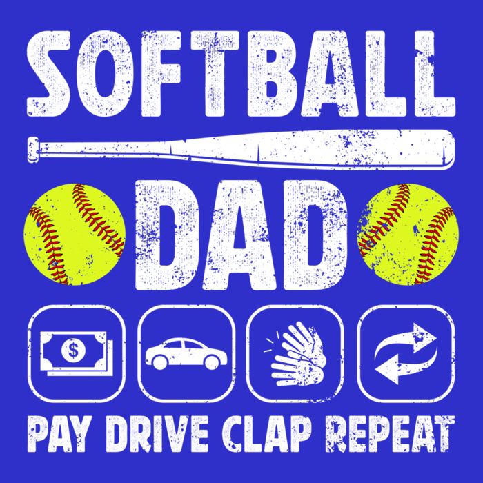 Softball Dad Pay Drive Clap Dad Of A Softball Player Father Cool Gift Long Sleeve Shirt