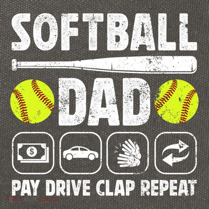 Softball Dad Pay Drive Clap Dad Of A Softball Player Father Cool Gift Cotton Canvas Backpack