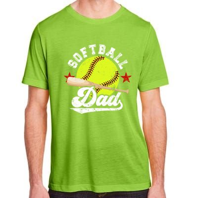 Softball Dad Proud Dad Of A Softball Player Father Gift Adult ChromaSoft Performance T-Shirt