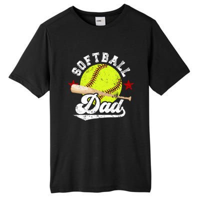 Softball Dad Proud Dad Of A Softball Player Father Gift Tall Fusion ChromaSoft Performance T-Shirt