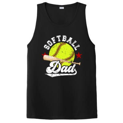 Softball Dad Proud Dad Of A Softball Player Father Gift PosiCharge Competitor Tank