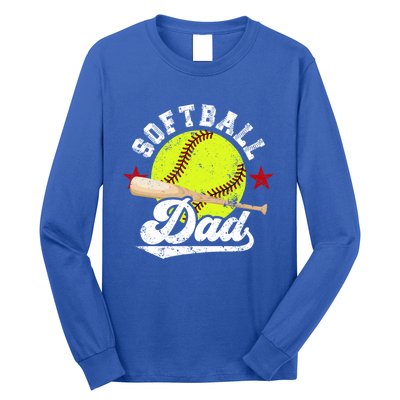 Softball Dad Proud Dad Of A Softball Player Father Gift Long Sleeve Shirt