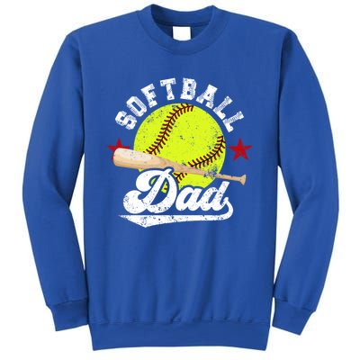 Softball Dad Proud Dad Of A Softball Player Father Gift Sweatshirt