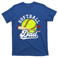 Softball Dad Proud Dad Of A Softball Player Father Gift T-Shirt