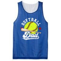 Softball Dad Proud Dad Of A Softball Player Father Gift Mesh Reversible Basketball Jersey Tank