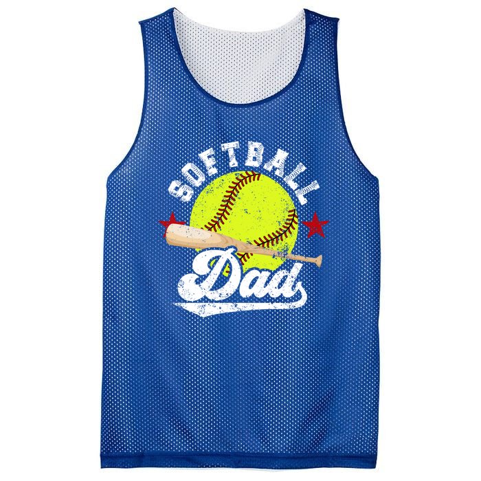 Softball Dad Proud Dad Of A Softball Player Father Gift Mesh Reversible Basketball Jersey Tank